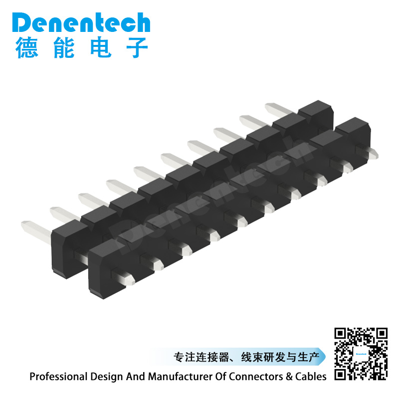 Denentech 5.08mm pin header single row dual plastic straight pcb pin header 5.08 mm pin header connector